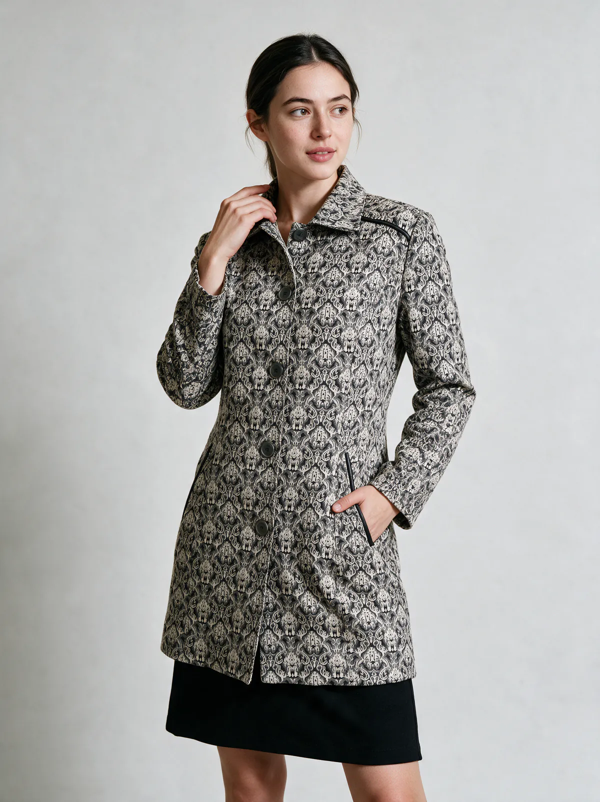 Abrigo Jacquard Damasco