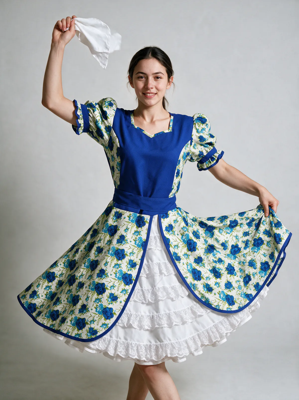 Vestido de China Azul Rey