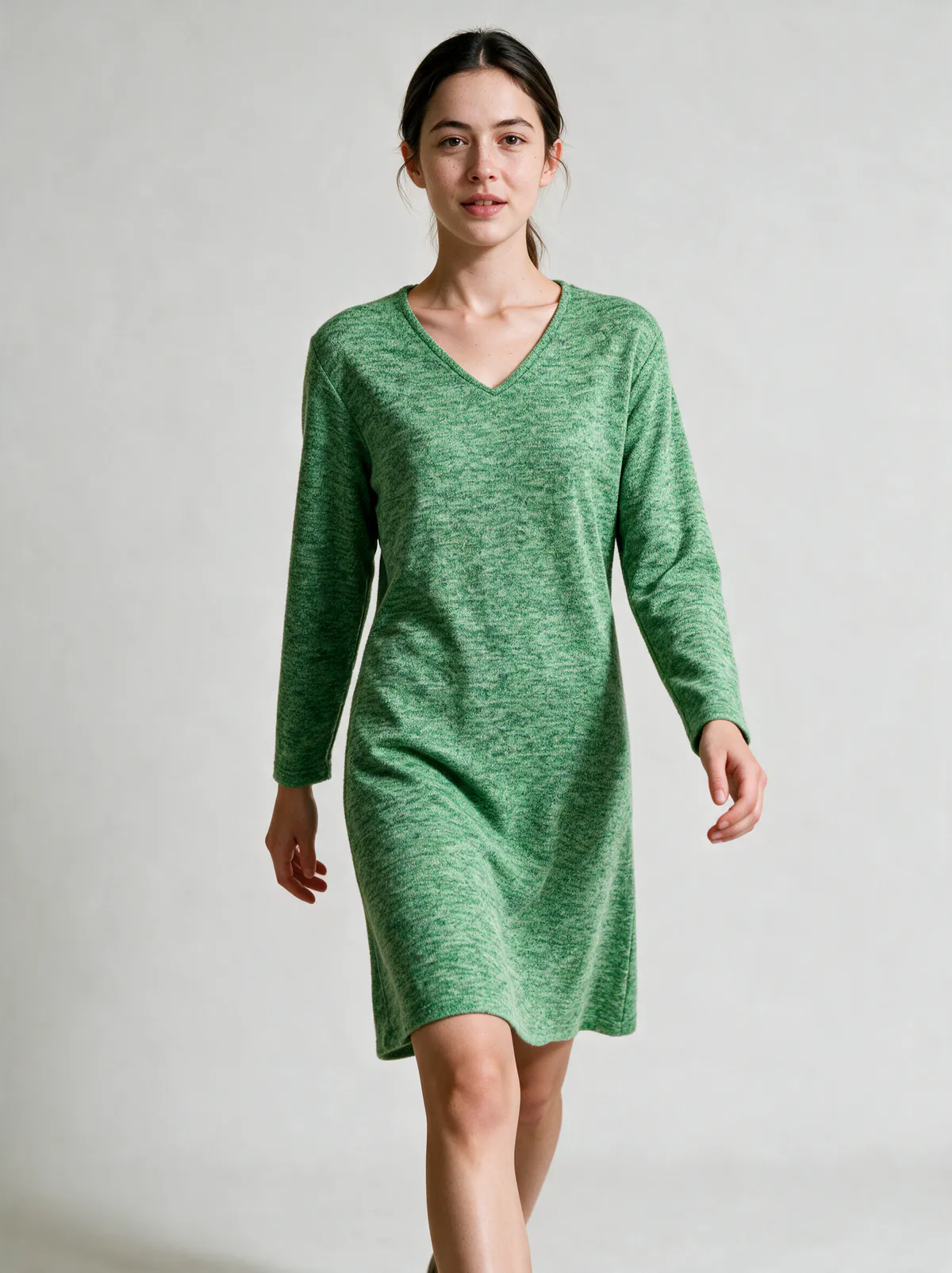 Vestido Verde Punto — foto 2